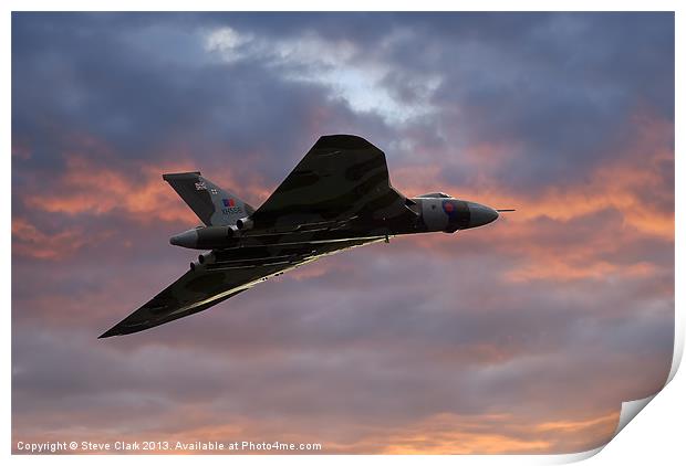 Avro Vulcan Delta Winged Bomber Print by Steve H Clark