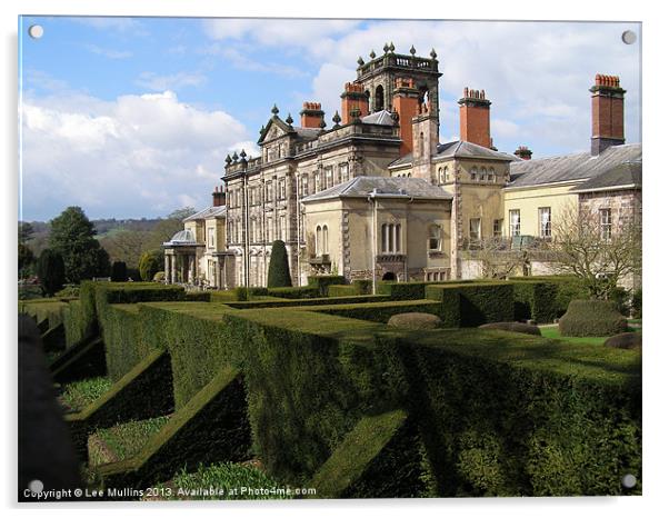 Biddulph Grange and formal gardens Acrylic by Lee Mullins