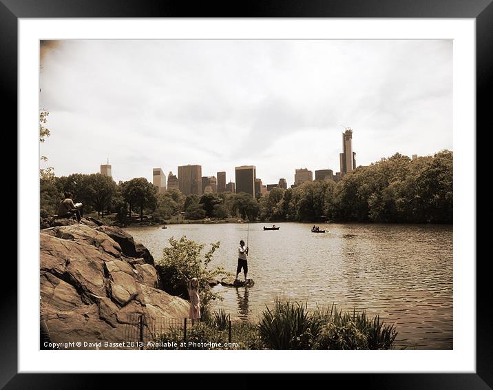 New York view. Framed Mounted Print by David Basset