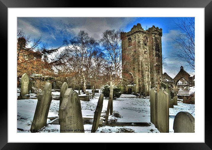 Heptonstall Church. Framed Mounted Print by colin potts