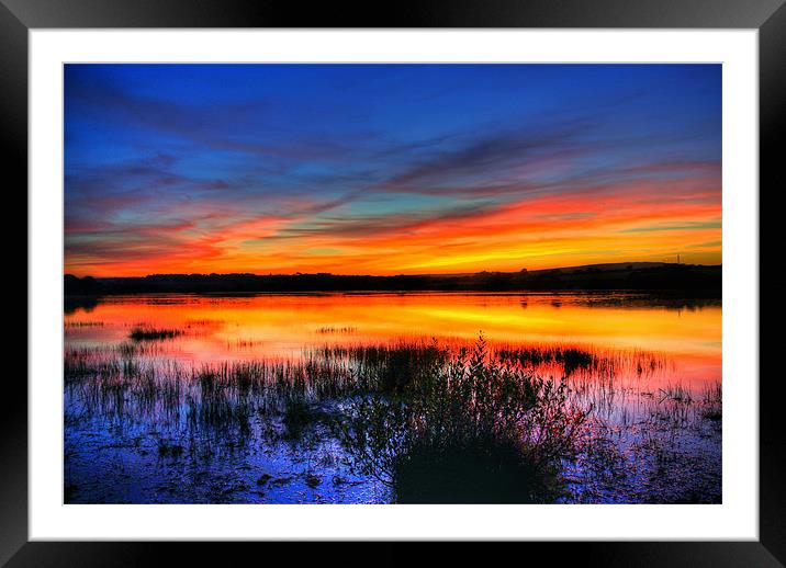 summer sunset Framed Mounted Print by chris wood