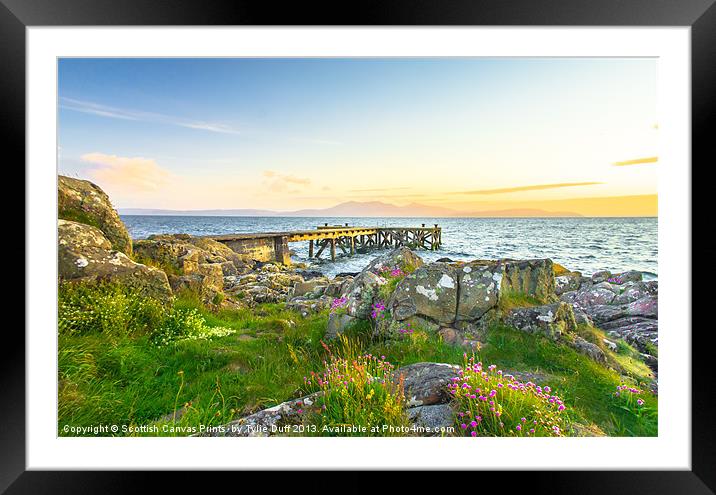 Portencross at Dusk Framed Mounted Print by Tylie Duff Photo Art