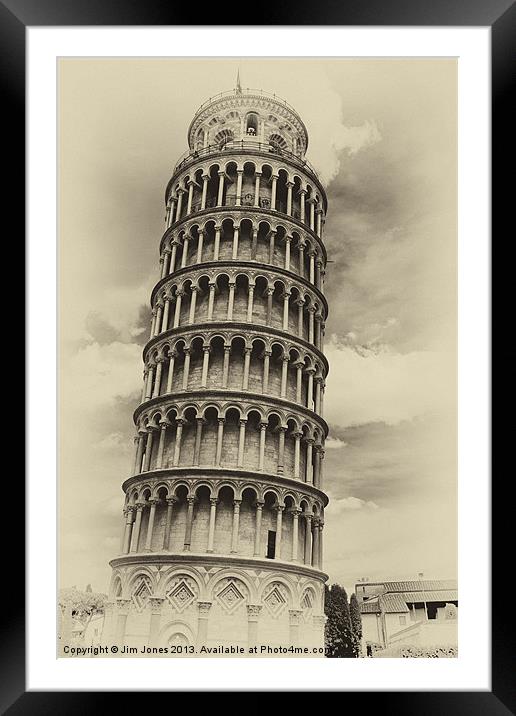 Leaning Tower of Pisa Framed Mounted Print by Jim Jones