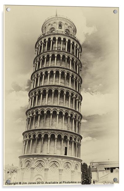 Leaning Tower of Pisa Acrylic by Jim Jones