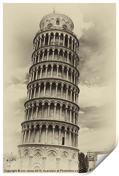 Leaning Tower of Pisa Print by Jim Jones