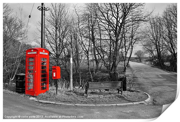 Hurstwood Village, Lancashire. Print by colin potts