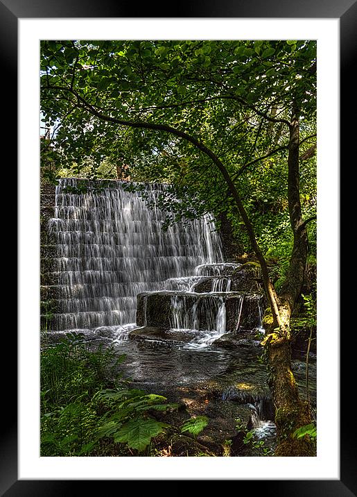 Lumsdale Falls Framed Mounted Print by Alison Streets