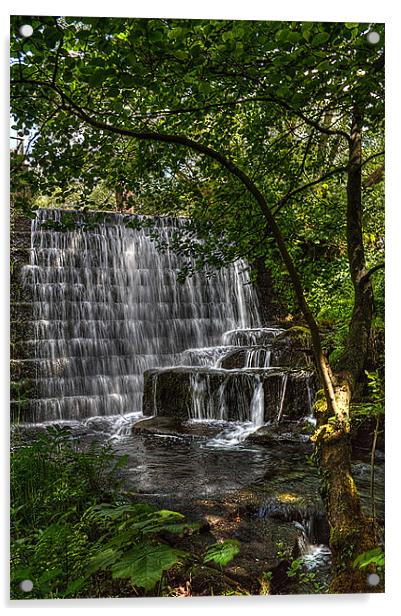 Lumsdale Falls Acrylic by Alison Streets