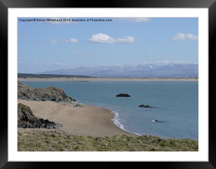 From the Beach to the Mountains Framed Mounted Print by Darren Whitehead