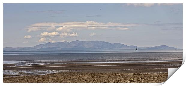 clouds over Arran Print by jane dickie