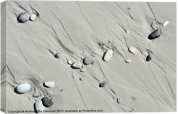 Drawings in the sand Canvas Print by Martine Affre Eisenlohr