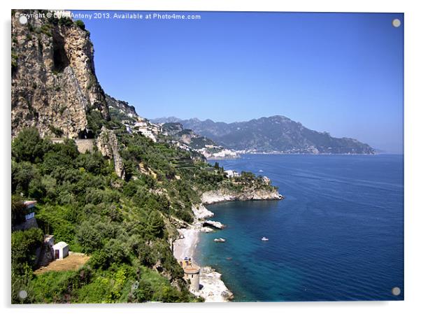 Amalfi Coast, Italy 3 Acrylic by Lucy Antony