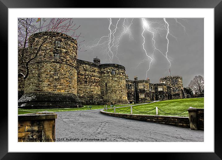Under a Siege of Lightening Framed Mounted Print by Ade Robbins