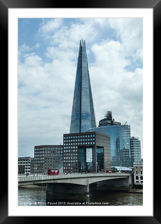 Shard Tower at London Bridge Framed Mounted Print by Philip Pound
