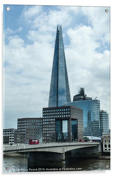 Shard Tower at London Bridge Acrylic by Philip Pound