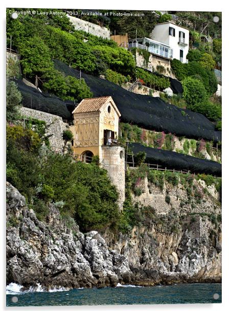 Honeymoon Hotel, Amalfi, Italy Acrylic by Lucy Antony