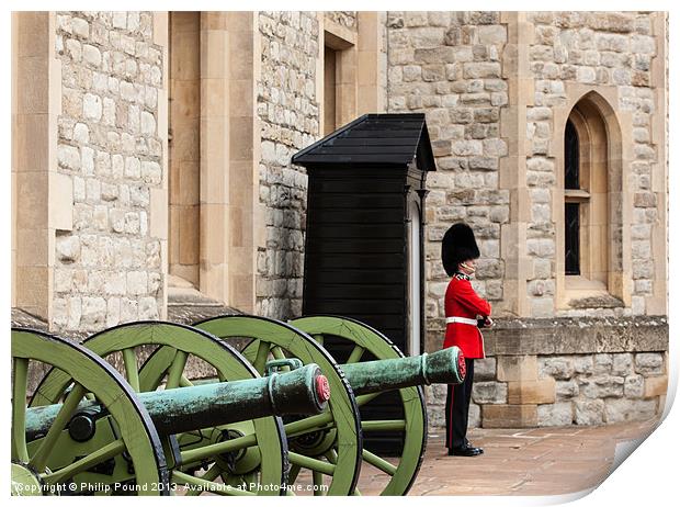 Welsh Guard Tower of London Print by Philip Pound