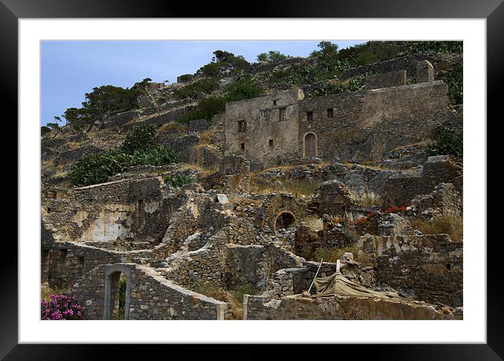 Spinalongas Housing District Framed Mounted Print by Oliver Porter