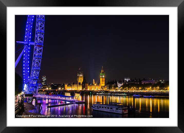 London Eye & Big Ben Framed Mounted Print by Paul Messenger