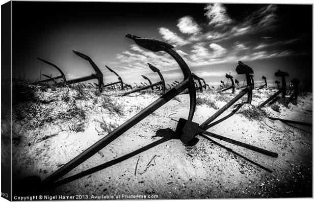 Anchor Cemetery Canvas Print by Wight Landscapes