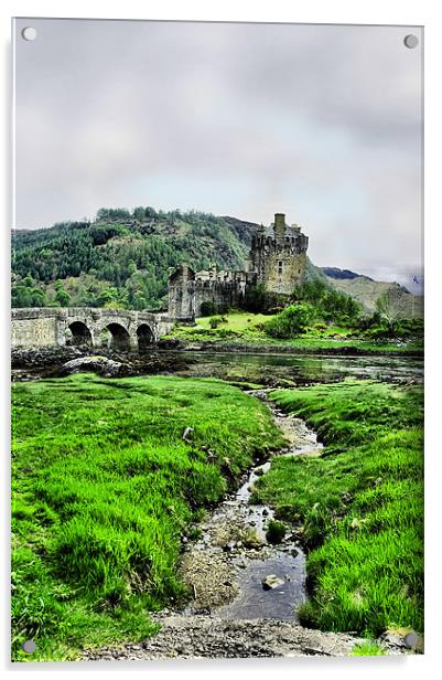 Eilean Donan Castle Acrylic by Jacqi Elmslie
