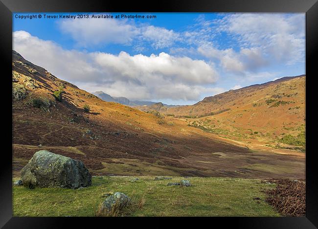 The Langdale Fells Lake District Framed Print by Trevor Kersley RIP