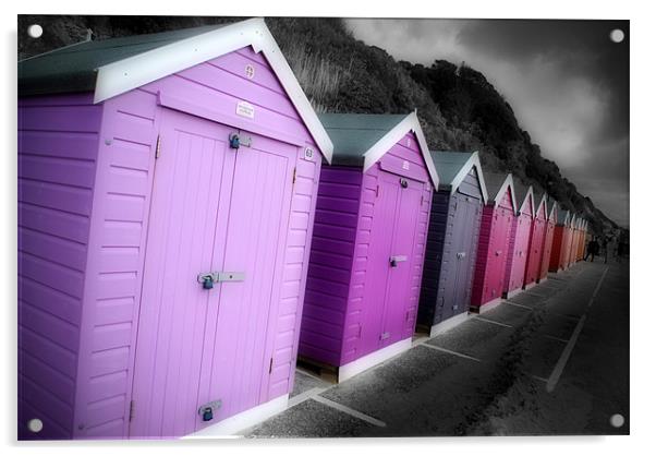 Bournemouth Beach Huts Acrylic by Andy Evans Photos