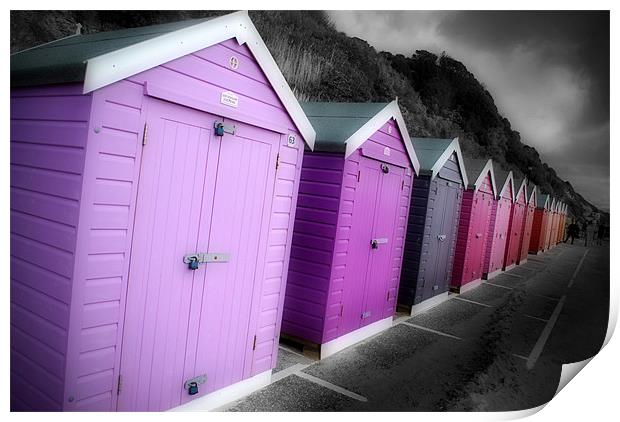 Bournemouth Beach Huts Print by Andy Evans Photos