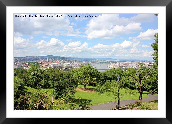 View over Buda and Pest Framed Mounted Print by Dan Davidson