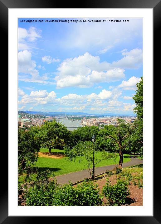 Portrait view over Budapest Framed Mounted Print by Dan Davidson