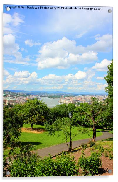 Portrait view over Budapest Acrylic by Dan Davidson