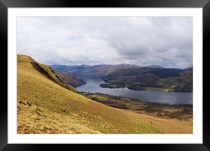 Ullswater From The Mountains Framed Mounted Print by Phillip Orr