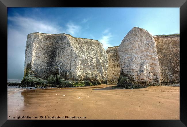 Chalk stacks at Botany bay. Framed Print by Thanet Photos