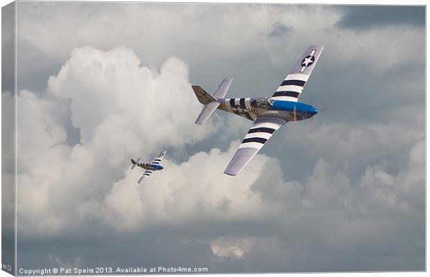 D-Day Mustangs Canvas Print by Pat Speirs