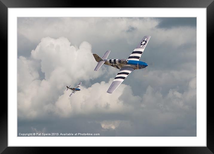 D-Day Mustangs Framed Mounted Print by Pat Speirs