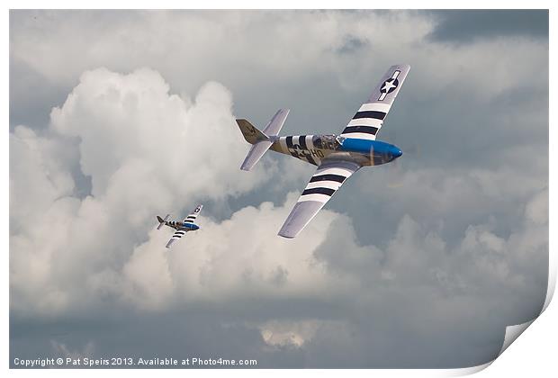D-Day Mustangs Print by Pat Speirs