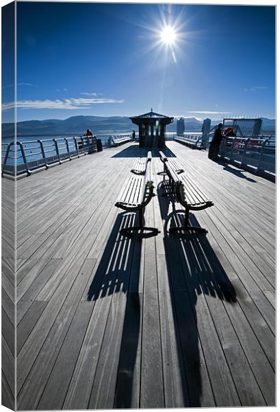 Beaumaris Pier Canvas Print by Tracey Whitefoot