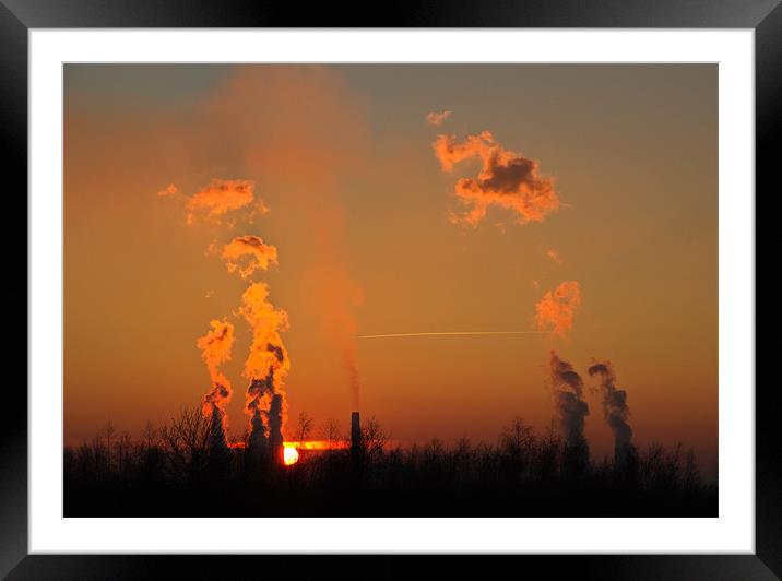Sunset over Didcot power station Framed Mounted Print by Gordon Bishop
