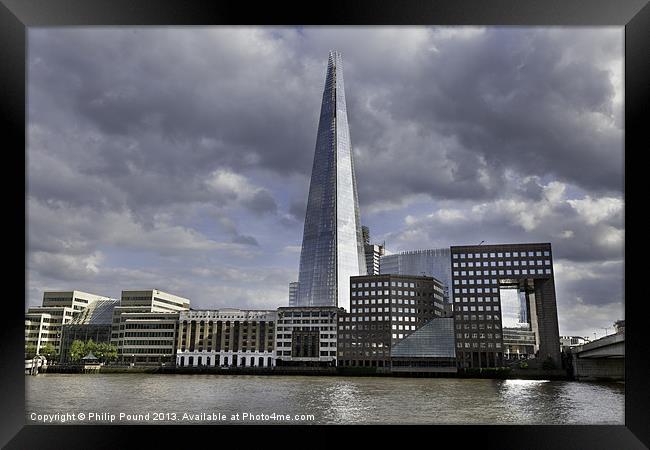 London Shard Panorama Framed Print by Philip Pound