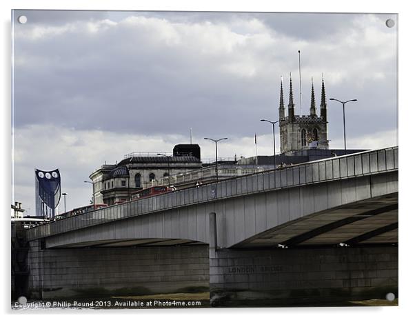 Southwark Cathedral London Bridge Acrylic by Philip Pound