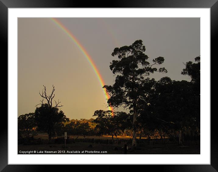 Glorious Farm Rainbow Framed Mounted Print by Luke Newman