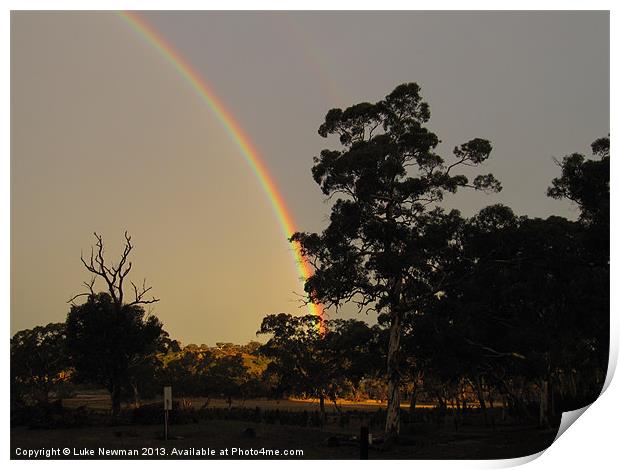 Glorious Farm Rainbow Print by Luke Newman