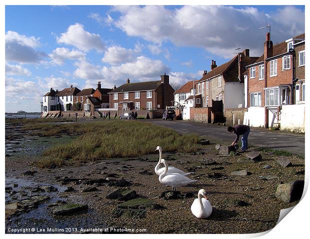 Low tide at Bosham Print by Lee Mullins