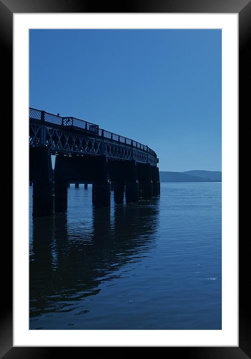 Blue Bridge Framed Mounted Print by Liam Spence
