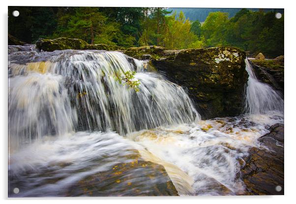 Falls of Dochart, Scotland, UK Acrylic by Mark Llewellyn