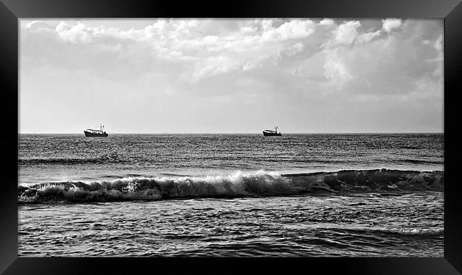 Trawling the Horizon Line Framed Print by Arfabita  