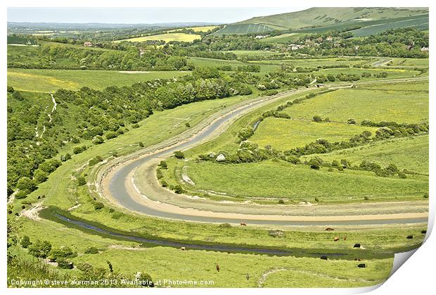 Cuckmere river sussex Print by steve akerman