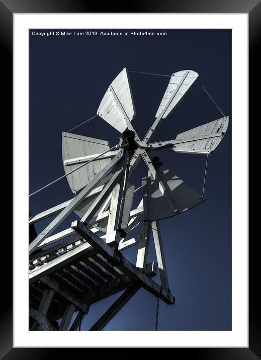 Rear windmill sails Framed Mounted Print by Thanet Photos
