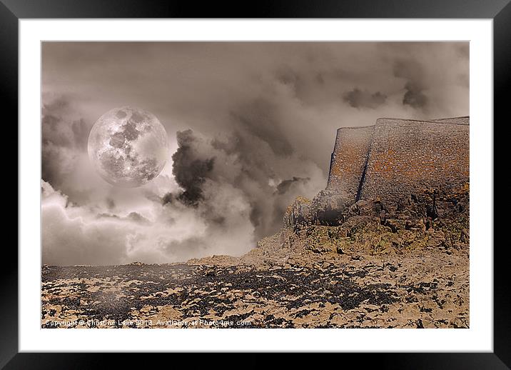 Follow the Moon Framed Mounted Print by Christine Lake