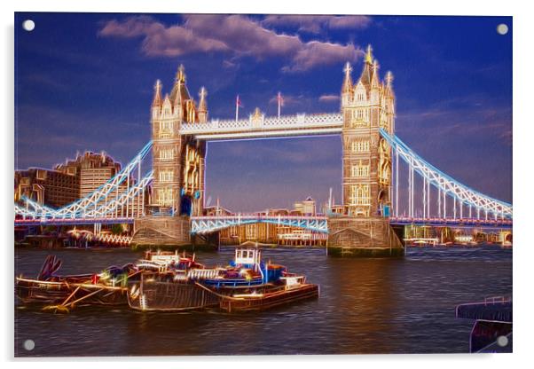 Tower Bridge fractals Acrylic by David French